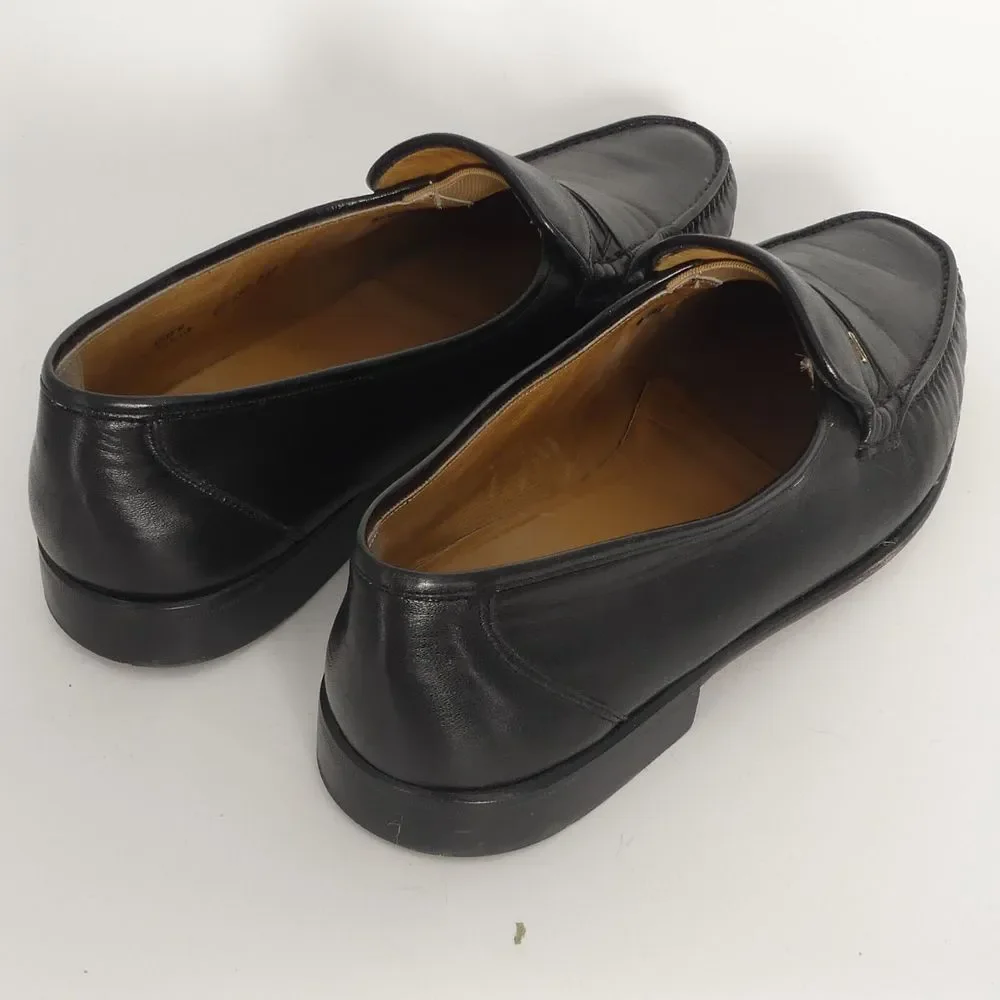 Bally Parawet Black Leather Loafers Men's 8.5 EEE‎